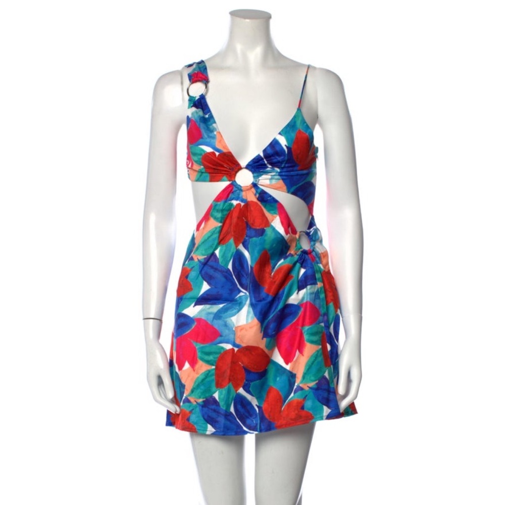 For Love & Lemons Floral Cutout Dress